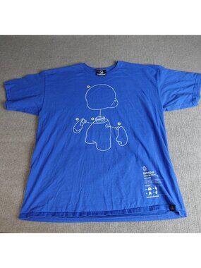 Kidrobot Shirt XL Blue Exploded Munny Double Sided